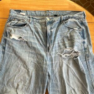American eagle super high rise baggy wide leg jeans, size 16